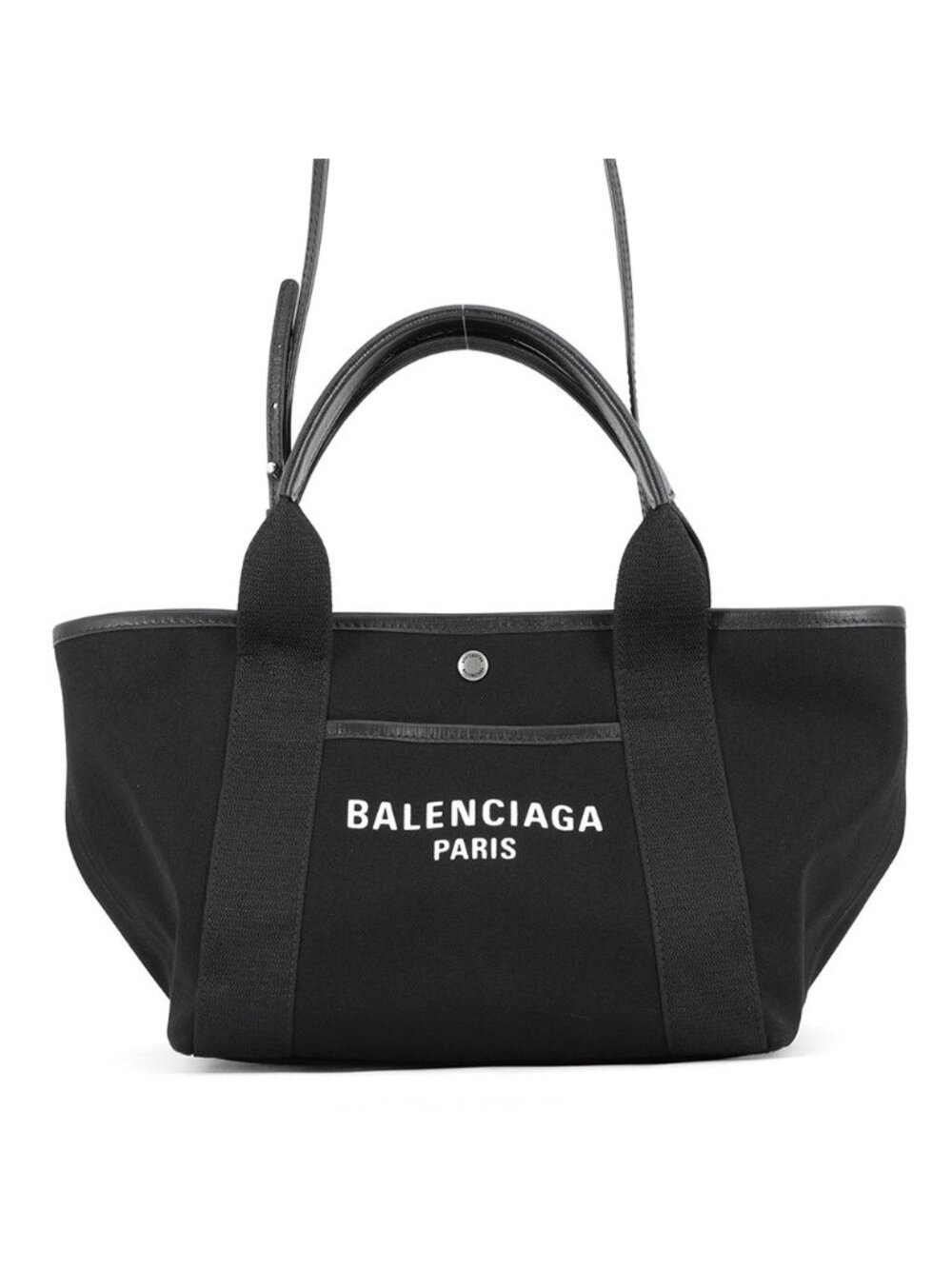 Balenciaga Handbag Biarritz Tote Small Canvas Leather 2-Way Black